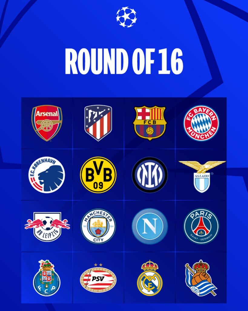 UEFA Champions League Round of 16 Qualifiers for the 2023/2024 Season